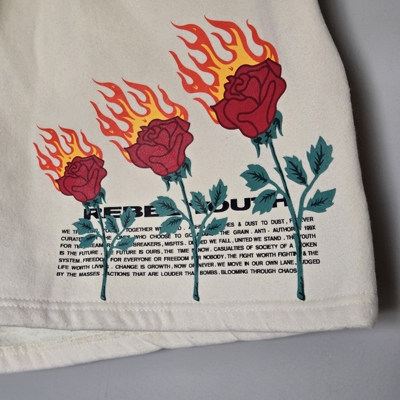 Civil Regime Limited Edition Sweat Shorts Cream Streetwear Urban Hip Hop Size XL - Picture 4 of 9